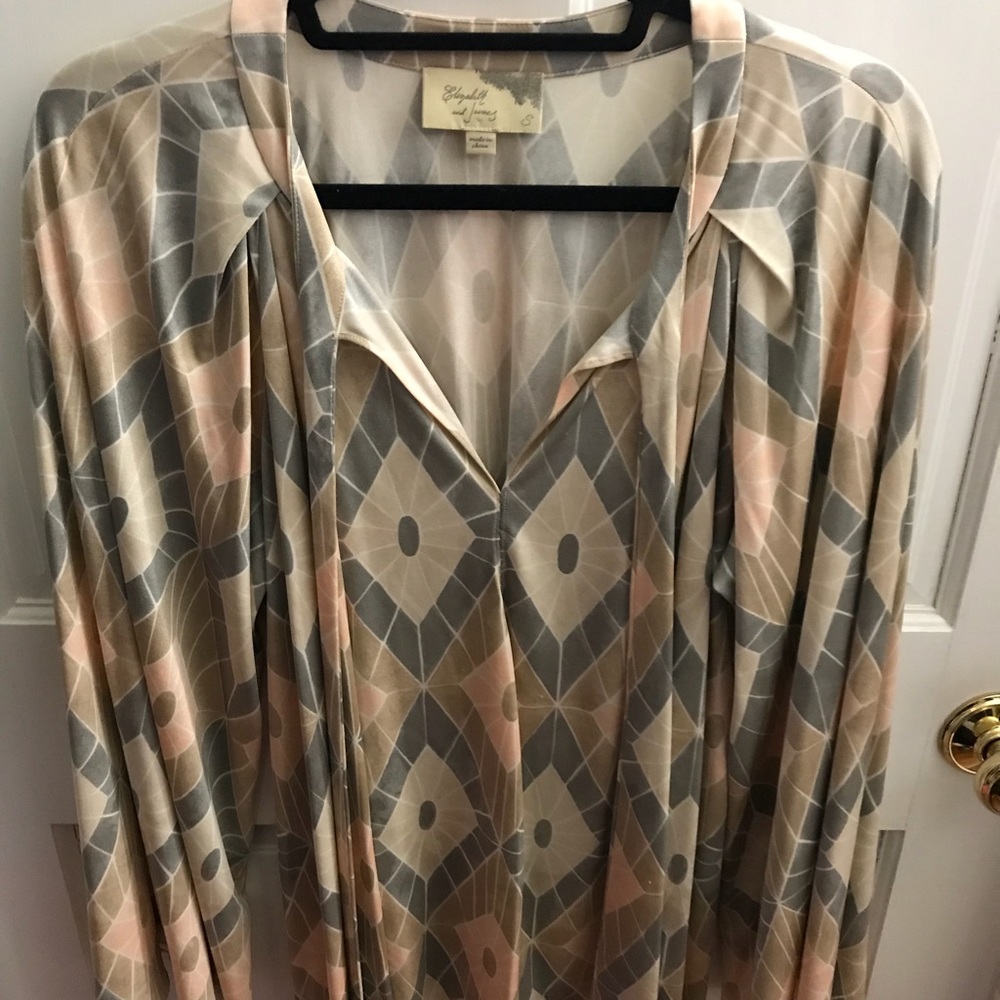 Elizabeth and James flowy silk top